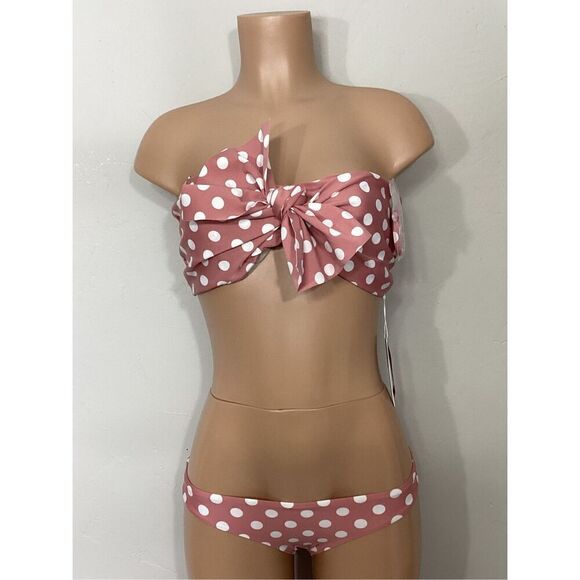 New. Pilyq Milly Dot bikini set.  D-cup/S-bottom. MSRP $169 - Picture 6 of 11